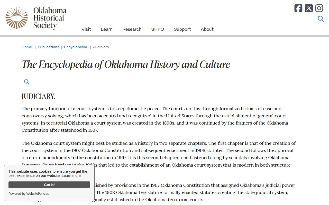 Choctaw County District Court records within Oklahoma's judiciary structure